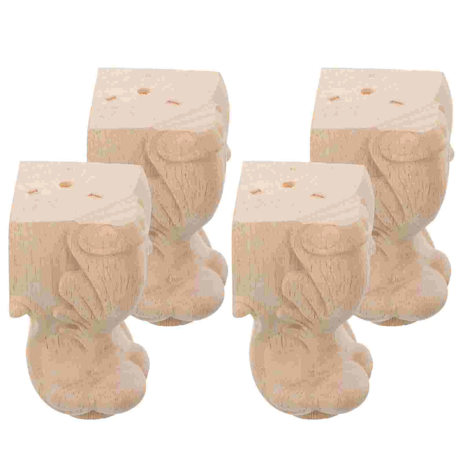 

4pcs Short Table Leg Chair Leg Extender Desk Leg Replacement Dresser Leg