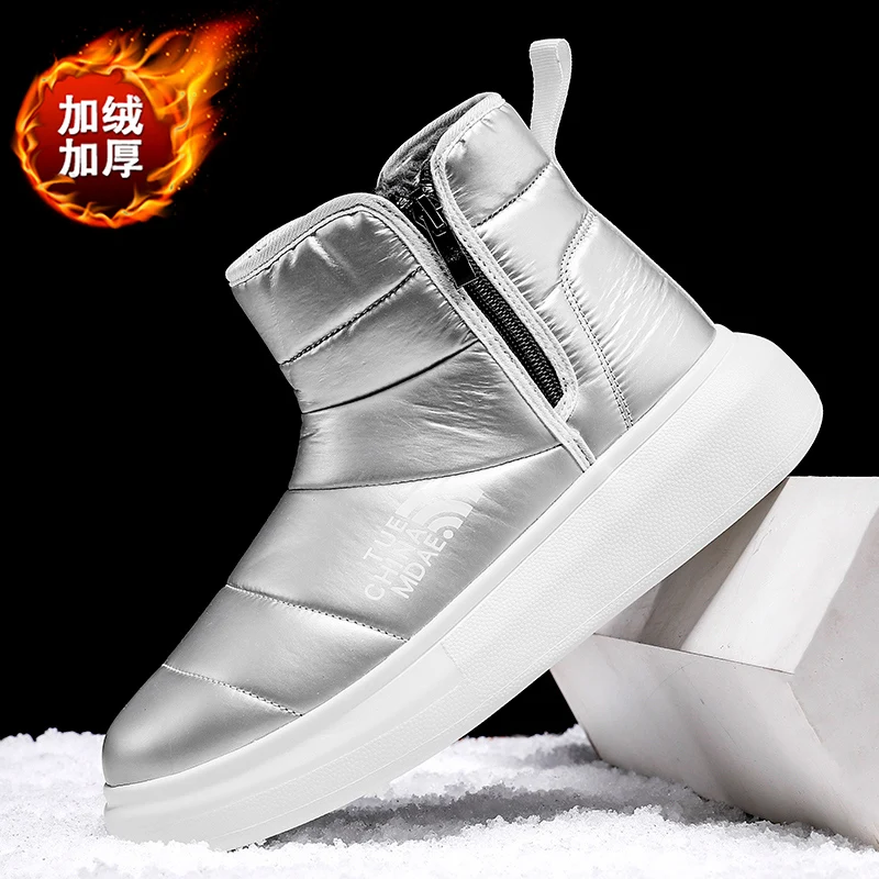 

Зима 2022, зимние ботинки для мужчин с мехом, уличные ботинки, мужские брендовые модные лыжные ботинки, Мужская удобная повседневная обувь для...