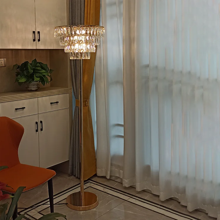 

Роскошный светодиодный напольный светильник в стиле пост-модерн со стразами, домашний декор для гостиной, дивана, угловая лампа, комнатное ...