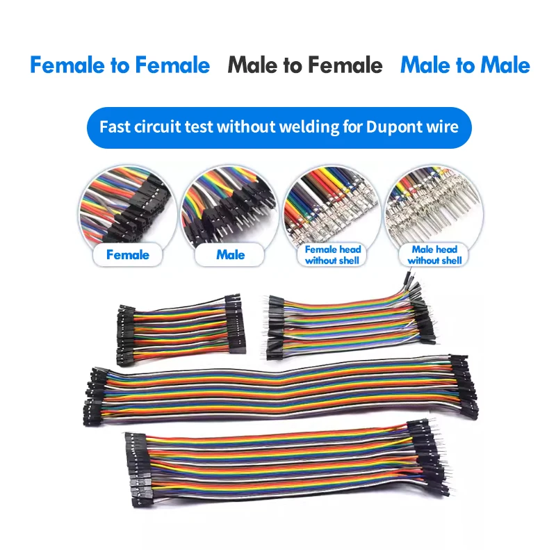 Кабель Dupont гнездо-гнездо штекер-гнездо штекер-штекер цветная Планка 40P