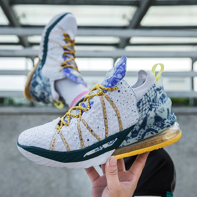 

2022 High Quality Sneakers Men High Elastic Air Cushion Basketball Shoes Breathable Sports Soft Shoes Male Trainers Low-top Shoe