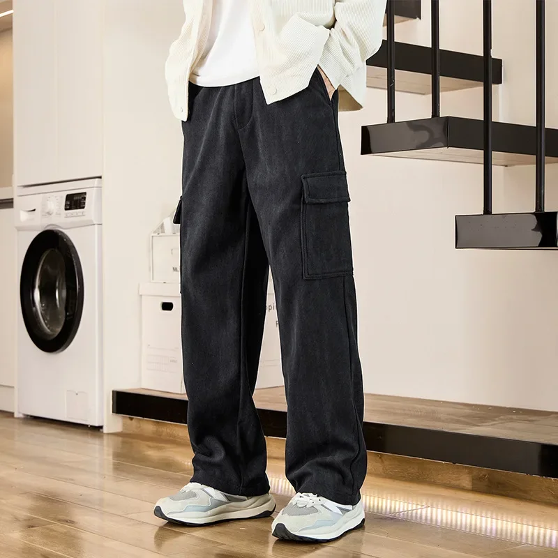 2024 новые японские винтажные мужские модные повседневные брюки свободного кроя