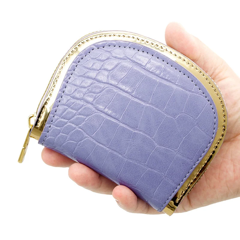 

Shell Shape PU Leather Coin Purses Zipper Small Wallet Travel Card Holder Dumpling Purse Key Money Storage Bag Female Handbag