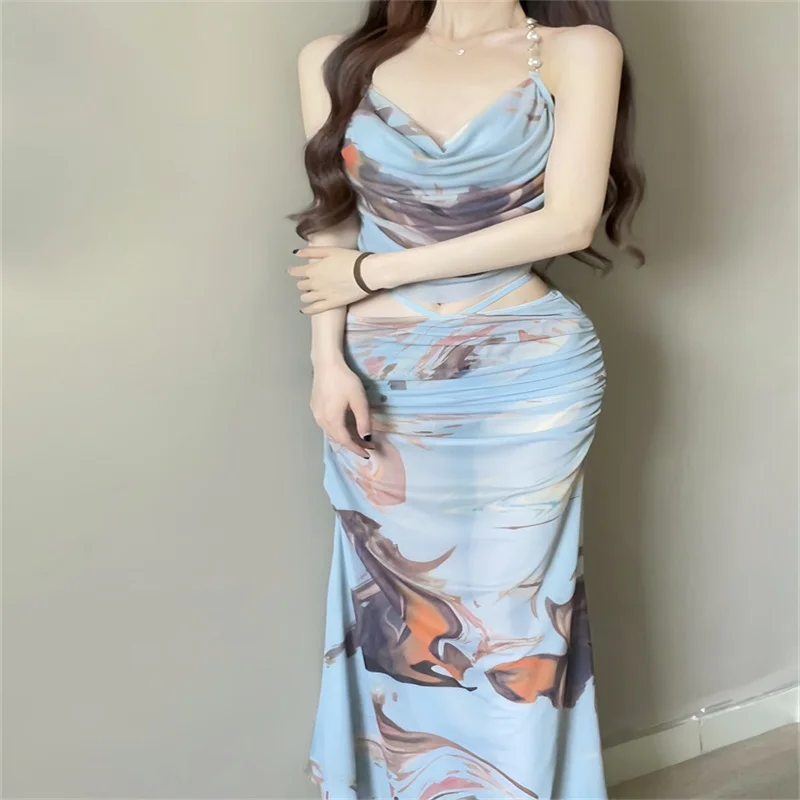 Синий купальник-бикини для девочек женский фиолетовый комплект из трех