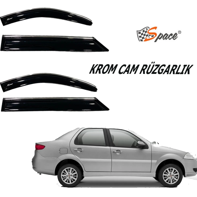 

Chrome glass cowling 1.2mm For Fiat Albea/Palıo/Sıena 4'lü / CARU430