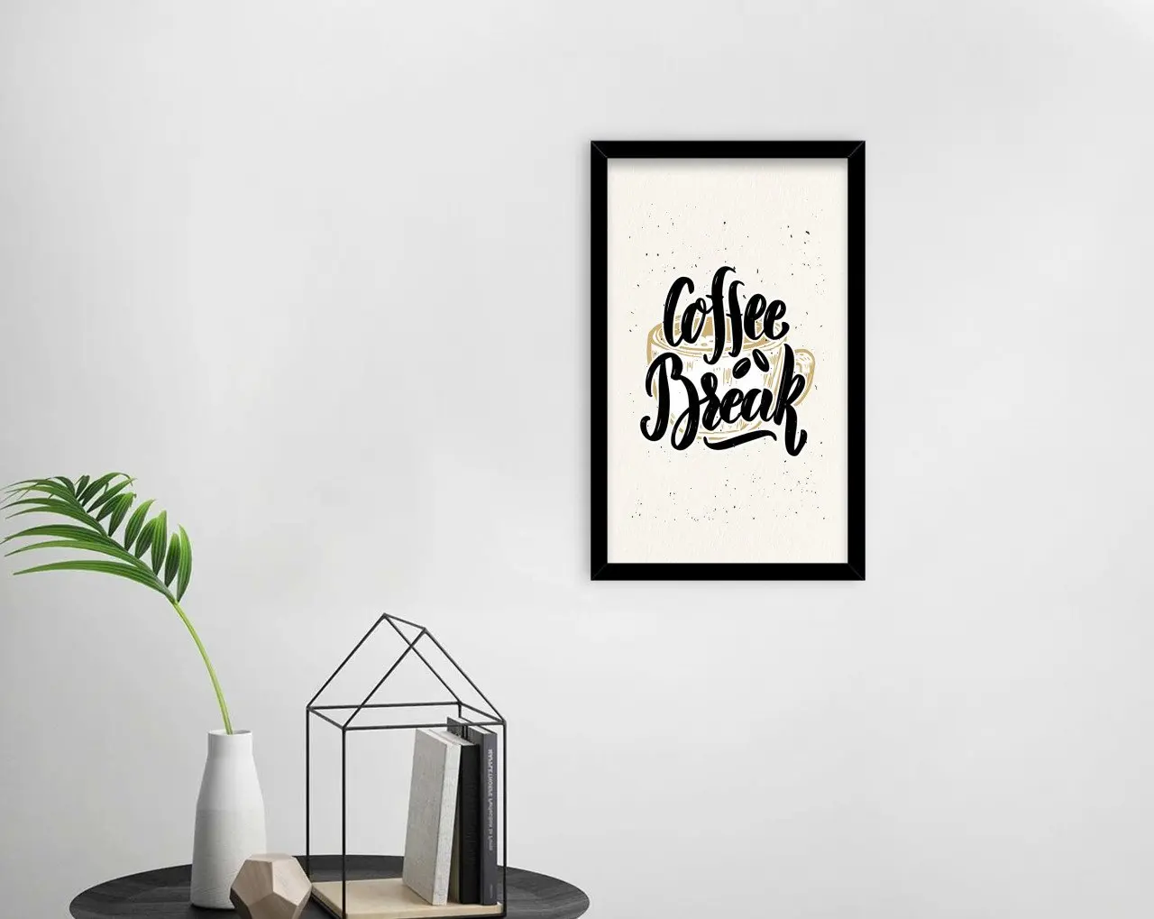 

BK Home Coffee Design Decorative Wood Black Framed Tablo-45