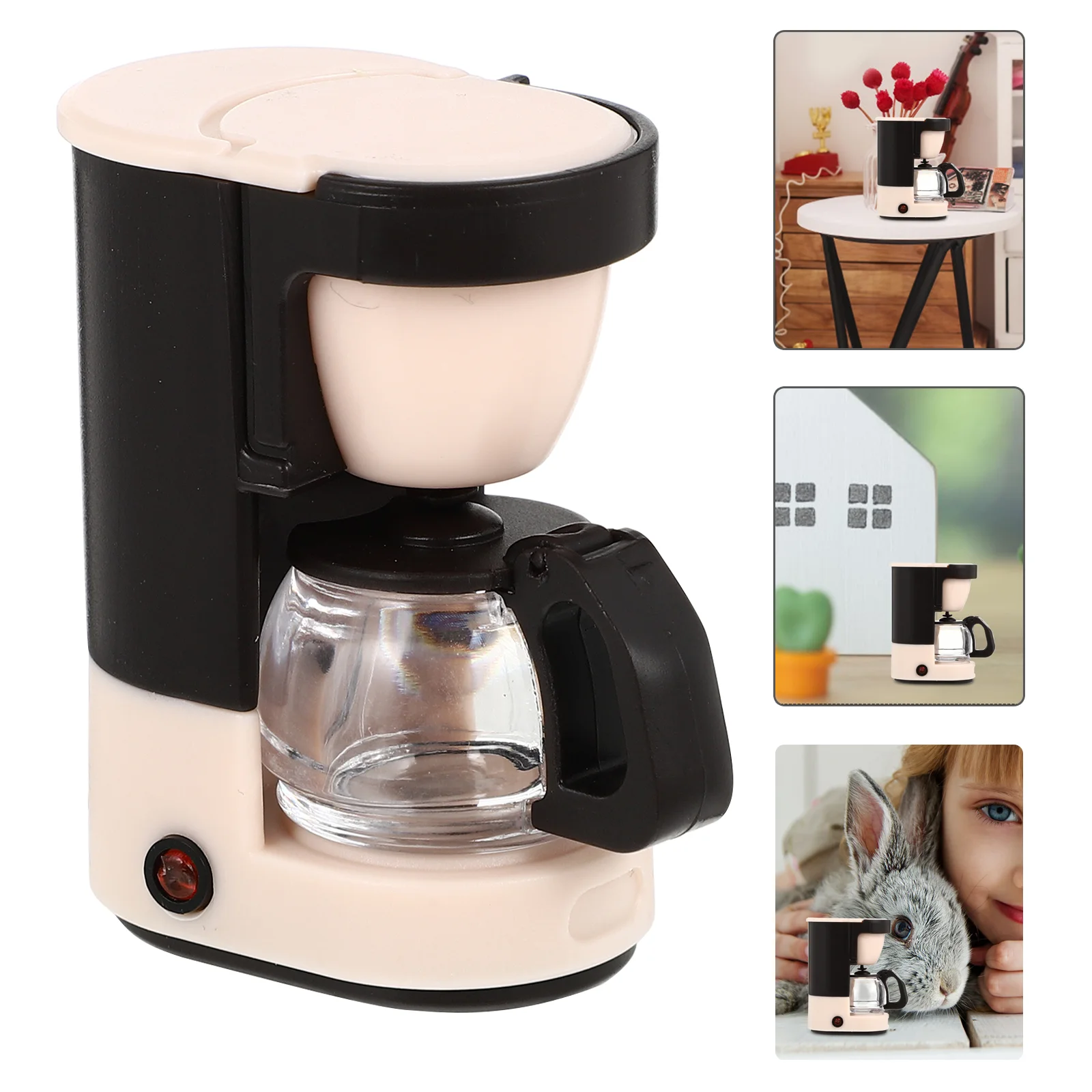 

Coffee Maker Kids Machine Toy Miniature 1 12 Toys Playset Supplies Model