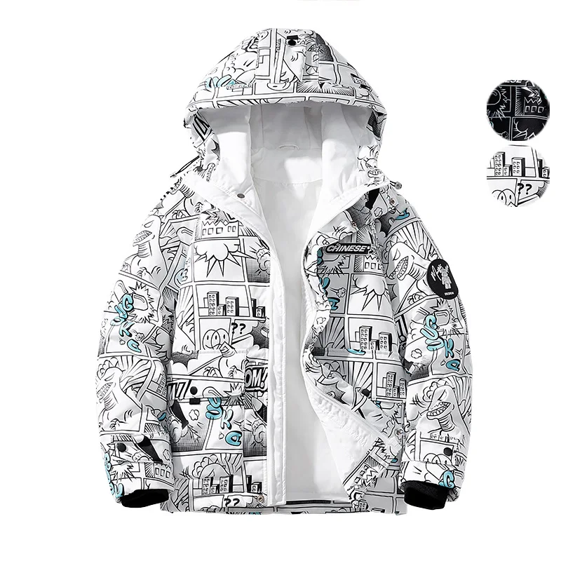 

Sevenmoon Thicken Coat Men Down Jacket White Duck Jacket Hoodies Outerwear Windproof Jacket Waterproof Coat