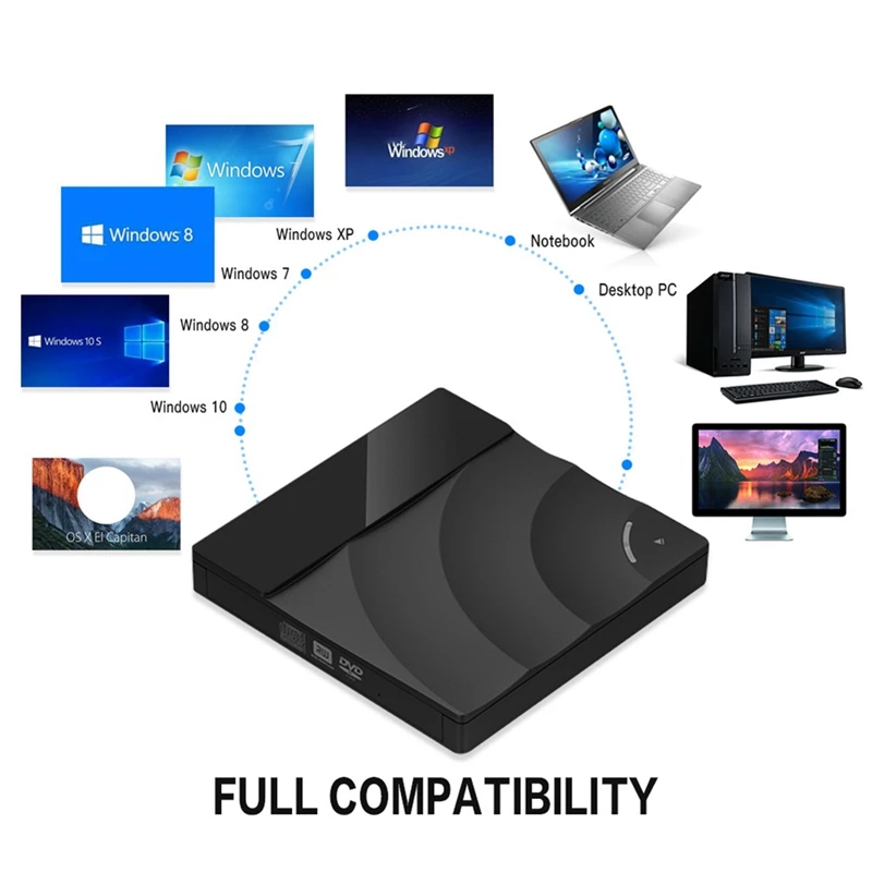 Внешний CD-привод портативный Type-C USB 3 0 CD/DVD RW привод проигрыватель оптический