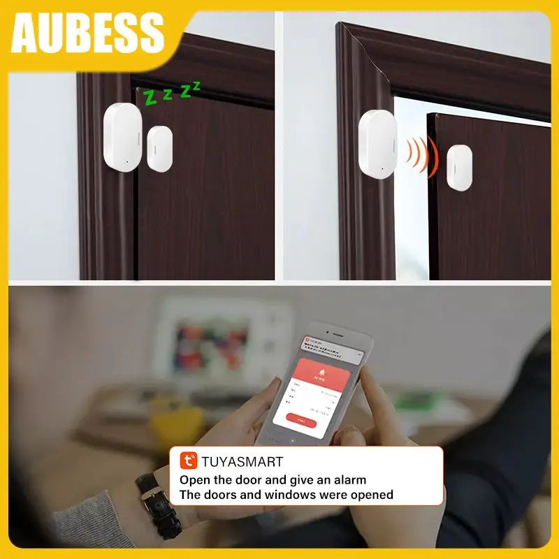 

Smart Home Door Window Magnetic Sensor Remote Monitoring Smart Security Alarms Google Home Door Detectors Tuya Smart Zigbee