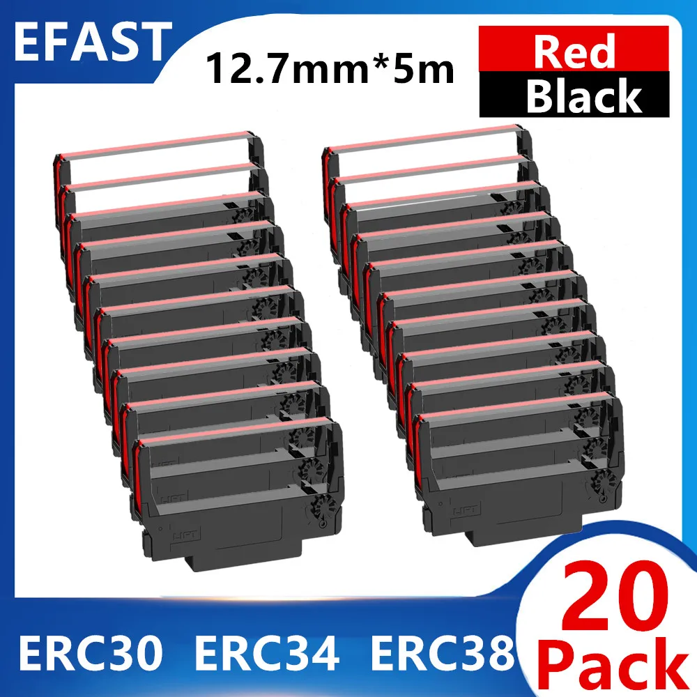 

10~20Packs Compatible Ink Print Ribbon for Epson ERC30 ERC34 ERC38 For EPSON ERC30 34 38 TM250 260 TM-U2100 TM-U300 Printer