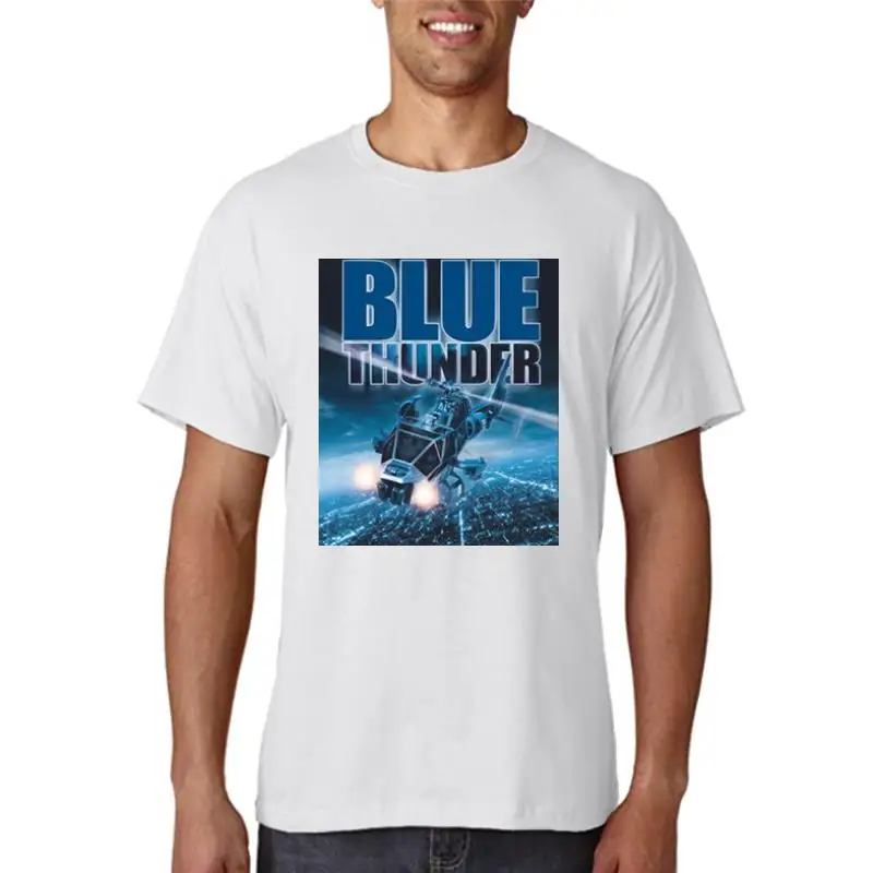 Вертолет Blue Thunder Old School 80&amp # 39S Мужчины и Черная футболка размер от S до 4Xl