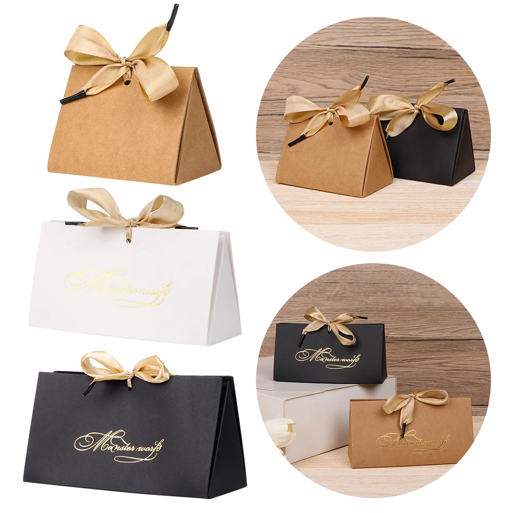 

1Pc Fashion Triangular Candy Box Creative DIY Lipstick Perfume Jewelry Packing Wedding Gift Box Chocolate Cookies Packing Bag