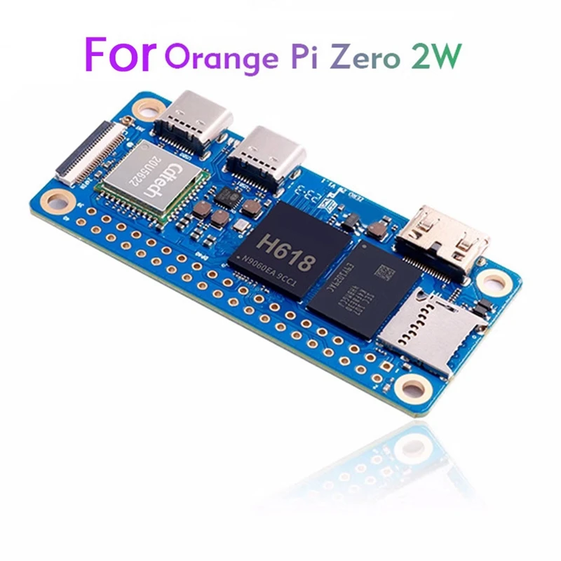 Для Orange Pi Zero 2 Вт макетная плата RAM + радиатор DDR4 мини-ПК H618 Wi-Fi5 Bluetooth5.0 поддержка 4K
