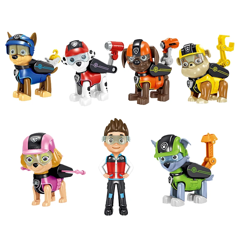 

Paw Patrol Doll Toy Set Car Pat Puppy Dog Patrulla Canina Action Figure Figurine Marshall Chase Rocky Rubble Skye Zuma Kids Gift