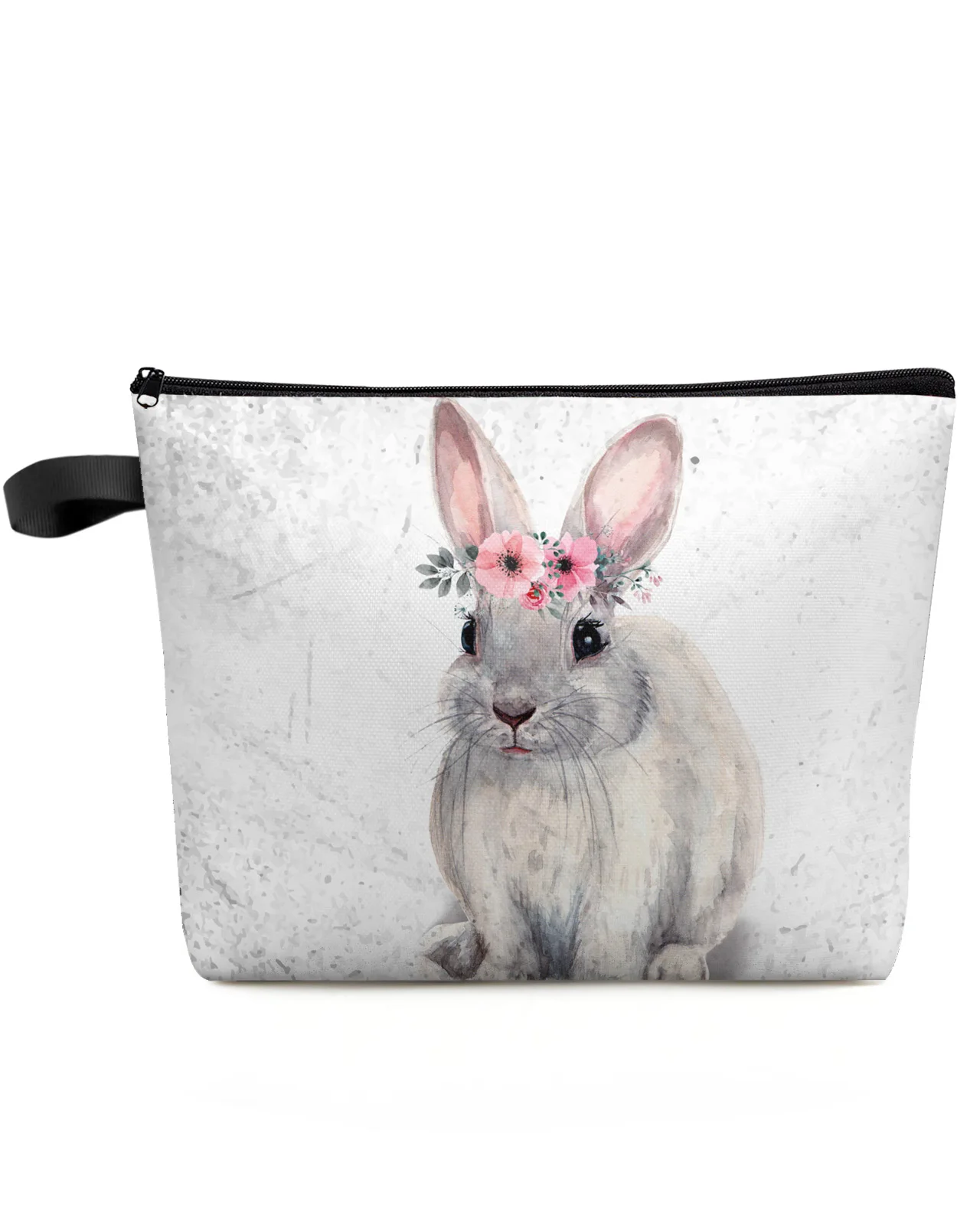 

Wreaths Heads Rabbits Animal Makeup Bag Pouch Travel Essentials Lady Women Cosmetic Bags Toilet Organizer Storage Pencil Case