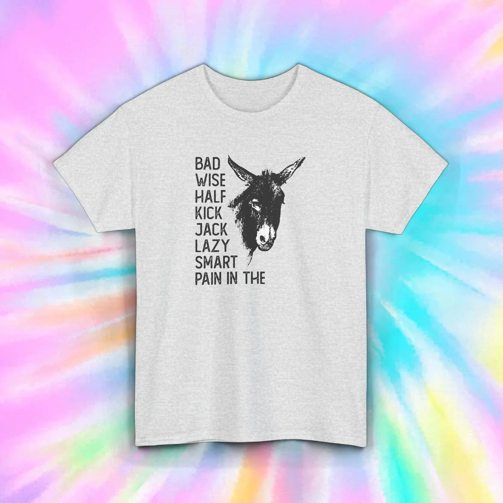Фото Футболка с забавным рисунком Bad Wise Half Jack Smart Lazy Donkey S-5XL №1