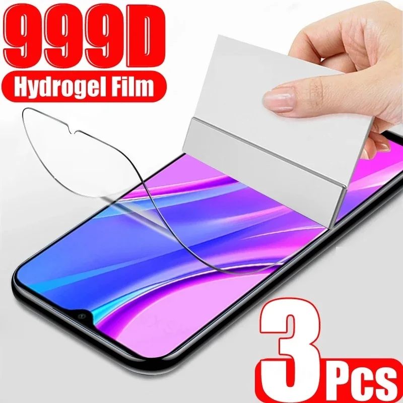 

3PCS Hydrogel Film on For Xiaomi Redmi Note 9 8 Pro 8T 9T 9S Screen Protector For Redmi 9 8 8A 9A 9C NFC 9i 9T 9AT 10X Pro Film