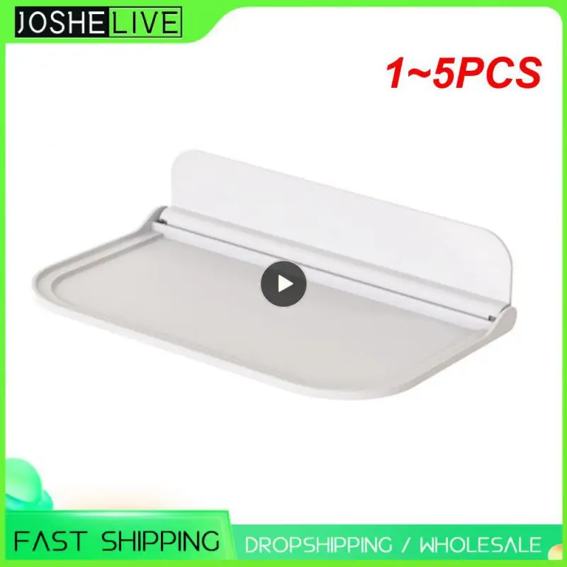 

1~5PCS Foldable Bathroom Shelf Storage Plastic Shelf Portable Plastics Towel Storage Bathroom Storage Without Holes