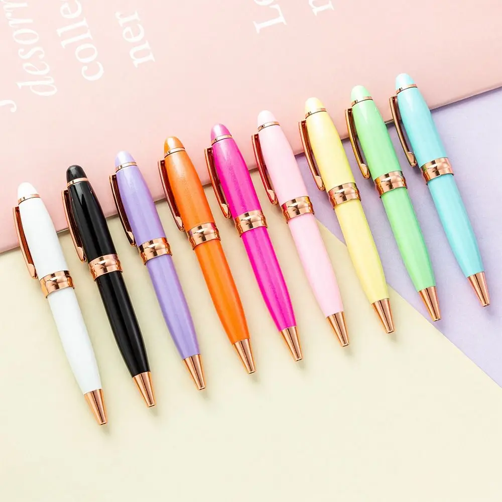 

Portable Mini Metal Pocket Ballpoint Pen Color Ink Neutral Pen Signature Pen Writing Neutral Pen Students Gift Stationery