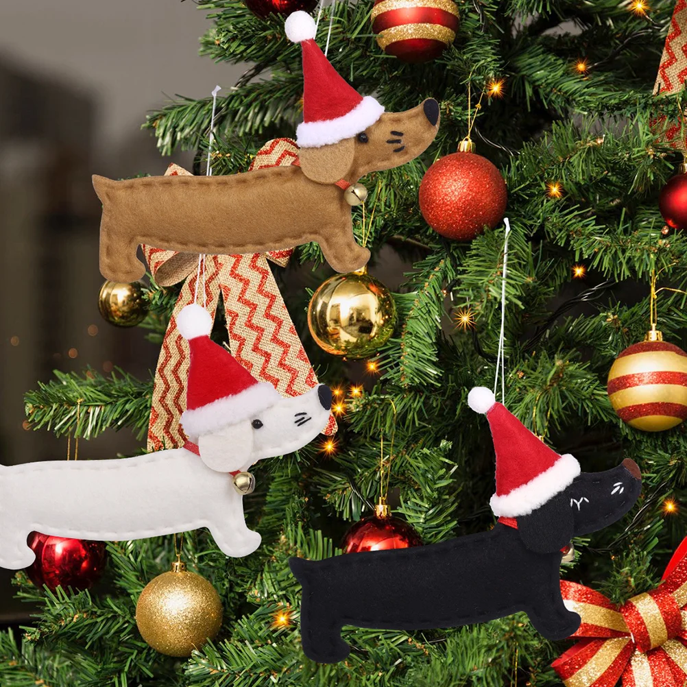 

1PC Dachshund Shape Hanging Decoration Christmas Tree Ornament Window Pendant