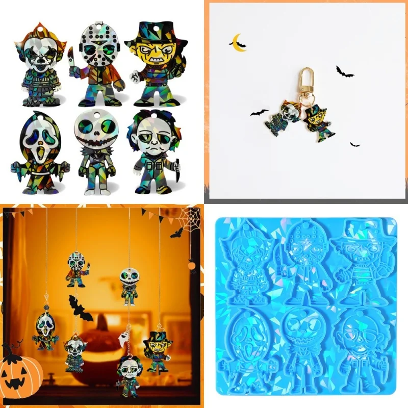 Голографическое украшение сделай сам на Хэллоуин Мультяшные рандомные уличные