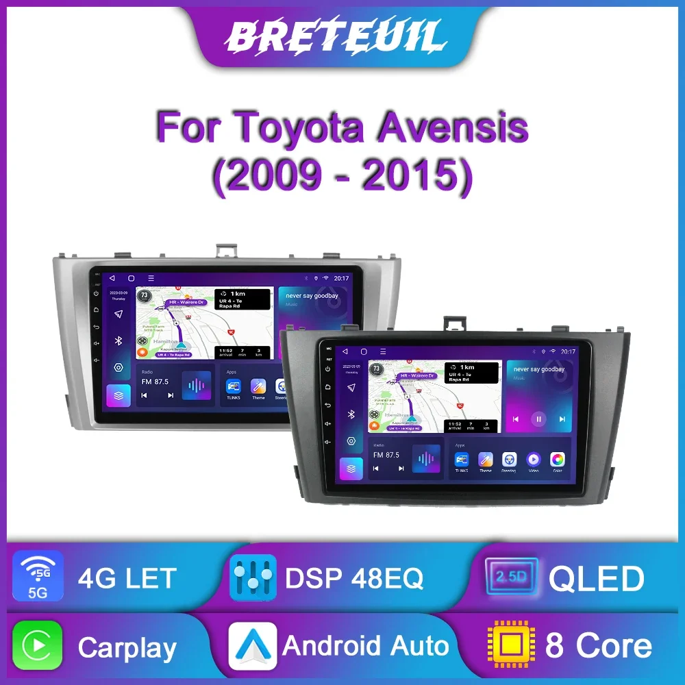 Фото Для Toyota Avensis T27 2009 2010 2011 2012 2013 2014 2015 Android Car Radio Multimedia Video Player GPS Navigation Carplay Touch Screen Auto Stereo Intelligent System №1