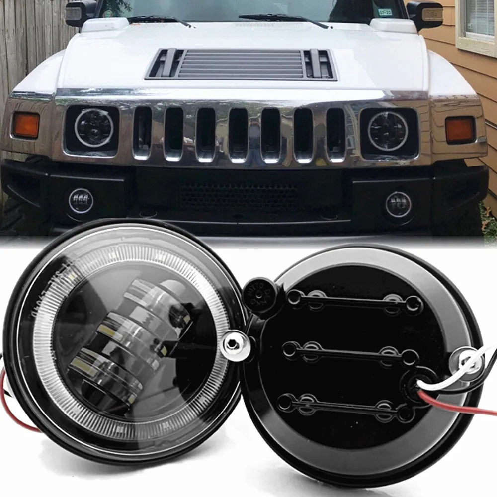 2 шт., светодиодные противотуманные фары для автомобилей Hummer H2 2003-2009