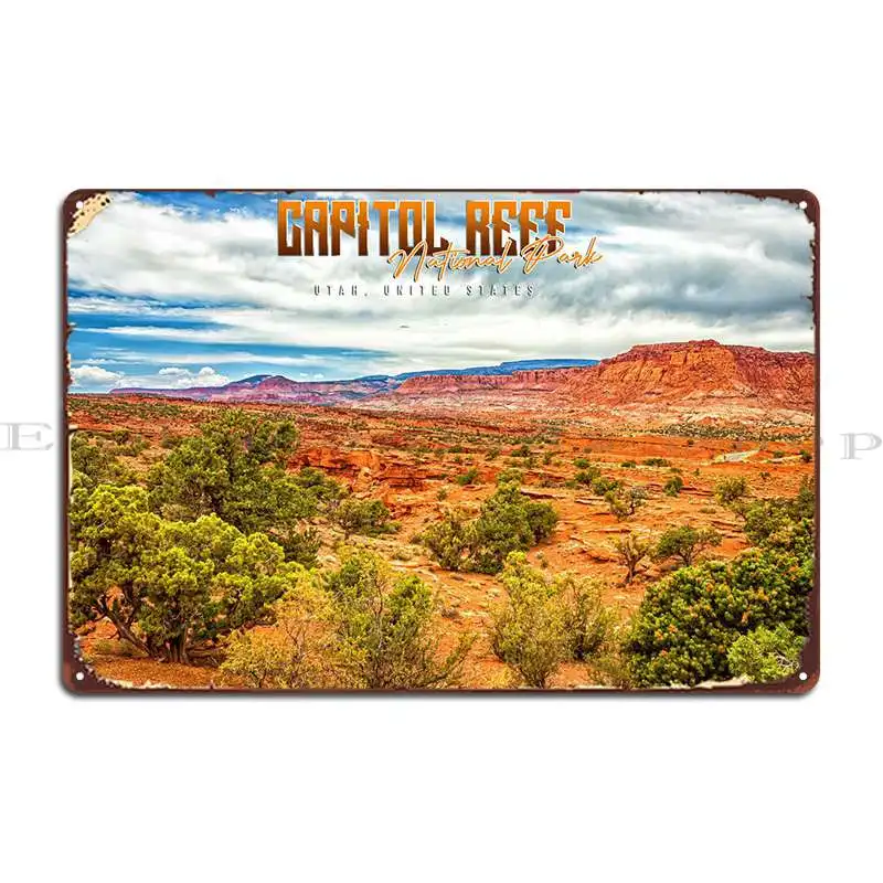 Металлический плакат с изображением рифа в национальном парке Металлический плакат с изображением рифа в национальном парке