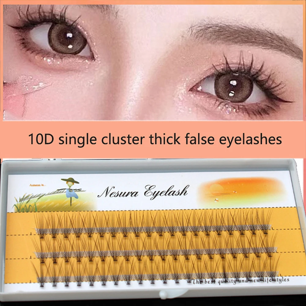 

Профессиональный макияж 10D одиночные Кластерные ресницы толстые прививки накладные ресницы натуральный завиток макияж для глаз женский ко...