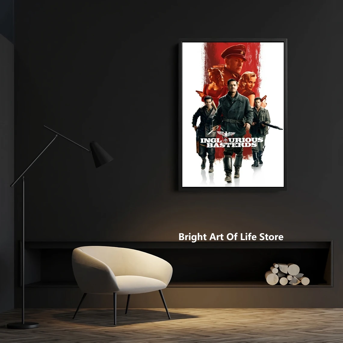 Постер фильма Бесславные ублюдки со звездой актером художественная обложка