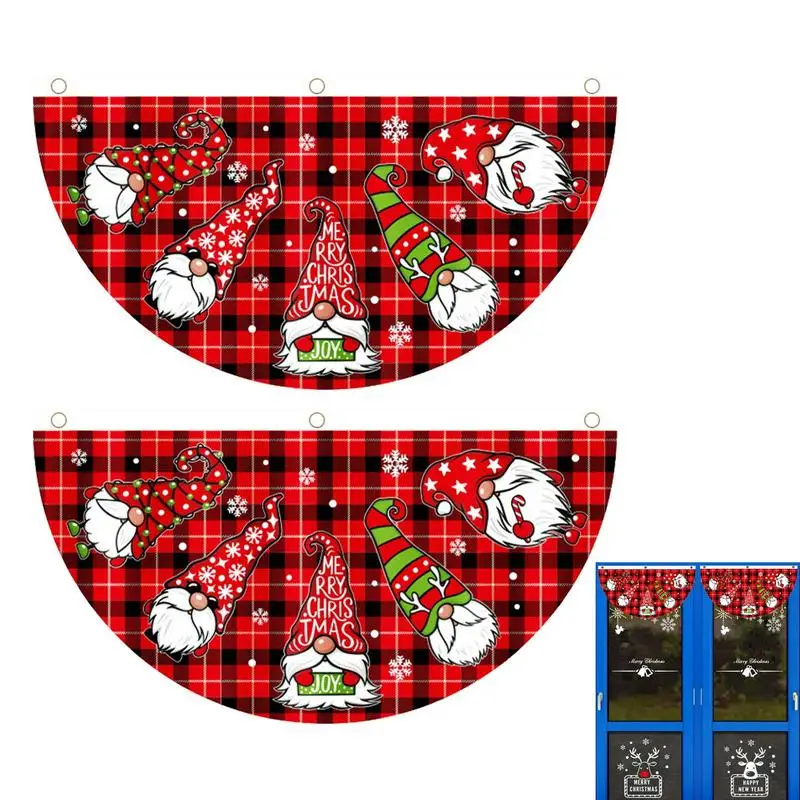 

Christmas Pleated Fan Flag Outdoor 2 Pcs Christmas Bunting Fan Flag Christmas Hanging Bunting Flags With Grommets For New Year