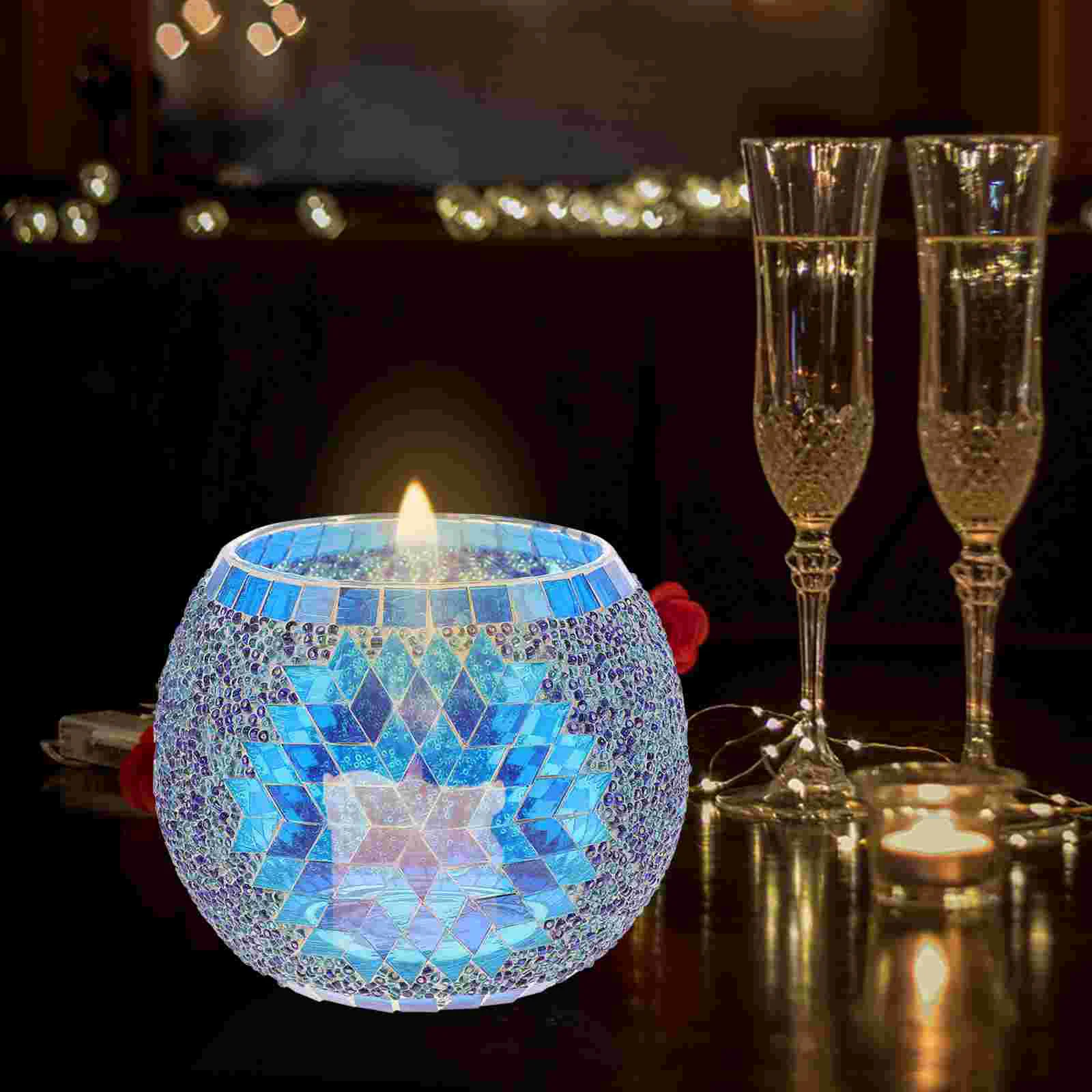 

Scented Holder Wedding Decor Pillar Stand Colored Candlesticks Potted Crystal Holder