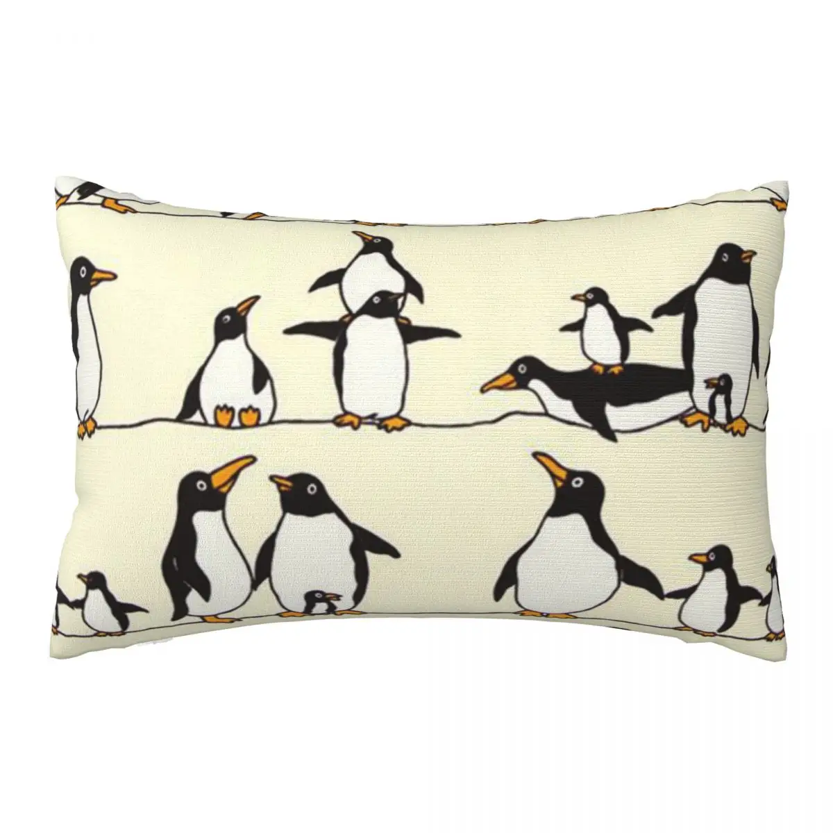 

Funny Penguin Family Decorative Pillow Covers Throw Pillow Cover Home Pillows Shells Cushion Cover Zippered Pillowcase