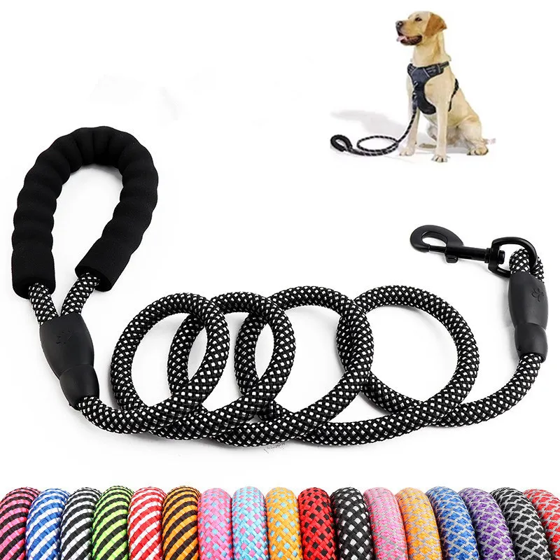 

Dog Leash Nylon Durable Dog Leash Soft Handle Dogs Leashes 1.5M Reflective Leashes for Medium and Large Dogs Walker Pet Supplies