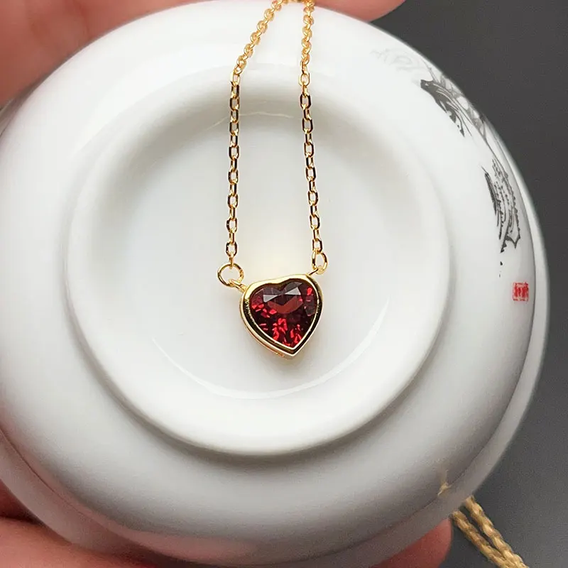 Лидер продаж серебряная подвеска с гранатом 925 пробы 6 мм для повседневной носки