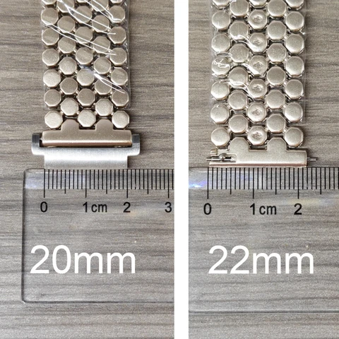 Ремешок из нержавеющей стали Geekthink 22/20 мм для Samsung Galaxy Watch 3, Gear S3 Active 2, Huawei Watch GT 3 Pro