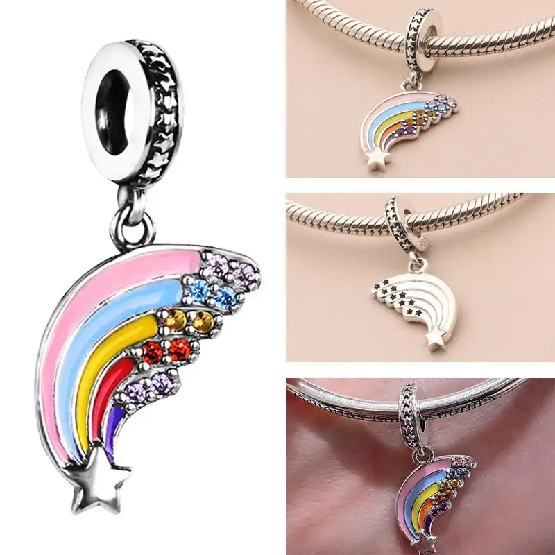 

Женский браслет из серебра 925 пробы, с Шармами