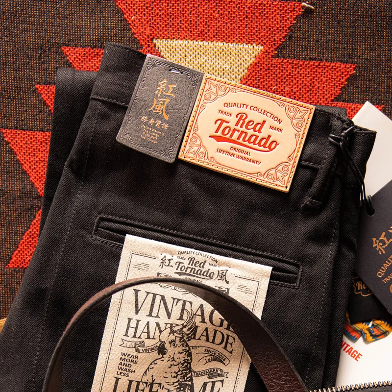 's Jeans Relaxed Fit 14.5oz Selvedge Denim Officer Trousers