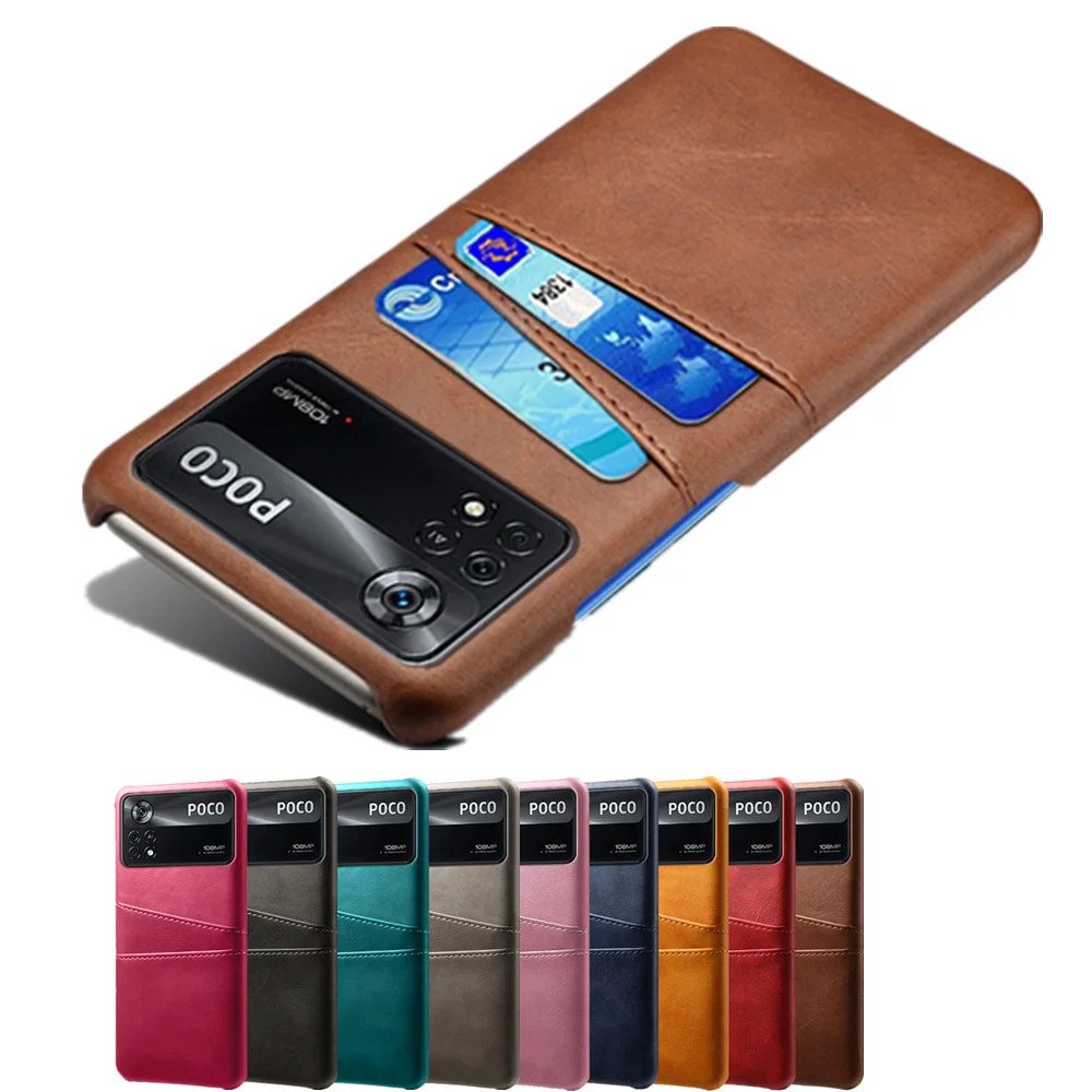 

For Poco X4 Pro 5G Case For Poco X4 Pro M4 Pro Slim Vintage Synthetic Leather Cover For Poco X4 M3 M4 Pro 4G F3 F2 F1 X3 NFC GT