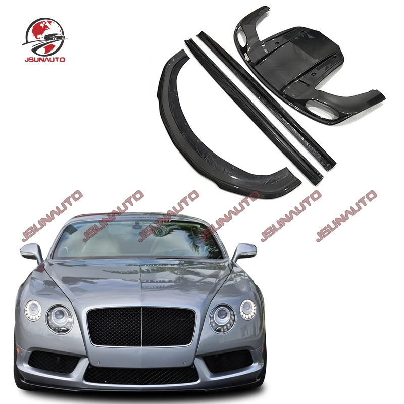 Комплект для тела из углеродного волокна подходит 12-15 дюймов Bentley Continental GT V8s-Style