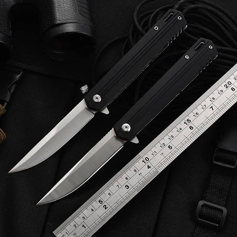 

Folding Knife Tactical Military With frosted handle Steel Blade Outdoor Camping Hunting Self-Defense Multifunctional EDC Tool