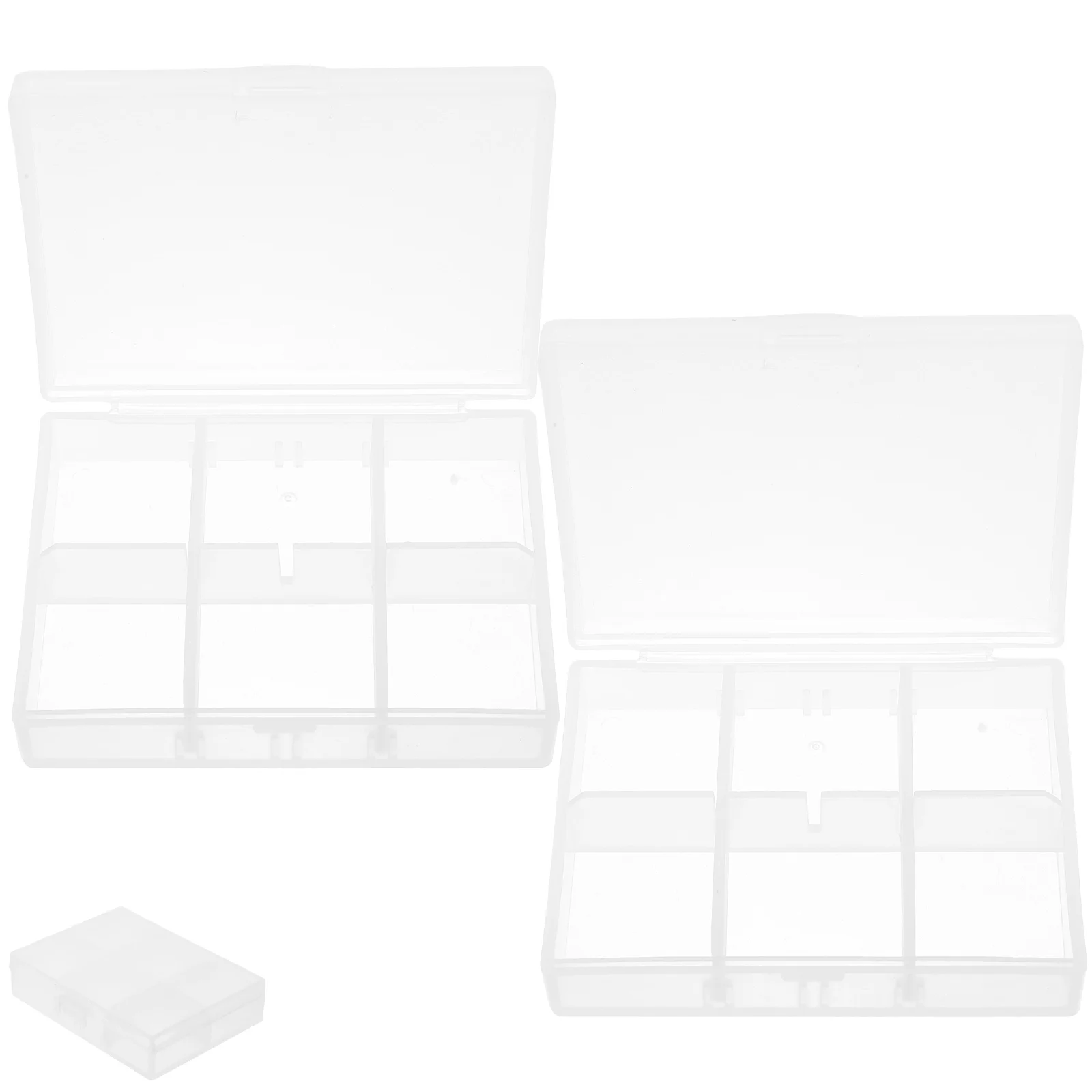 

2 Pcs Photos Carry Case Electronic Component Keeper Pvc Craft Storage Containers