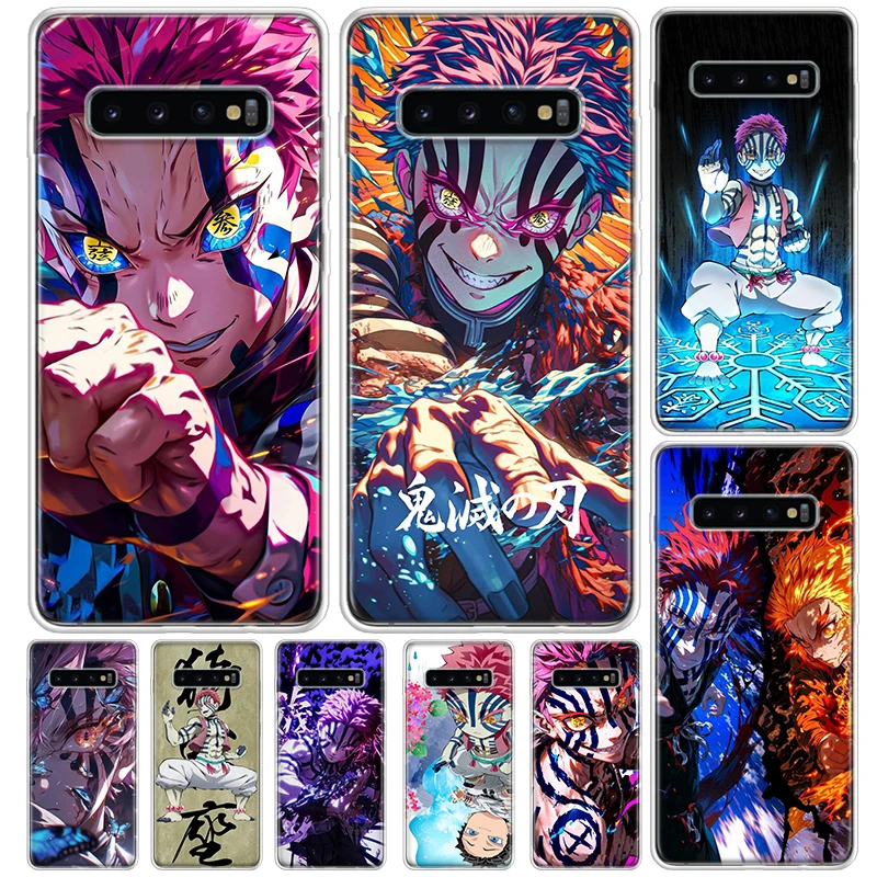 Чехол Akaza Demon Slayers для Samsung Galaxy S8 S9 Plus S10 Lite Note 8 9 10 Pro 20 Ultra S7 Edge M11 M21 M32 M51 с принтом Coque