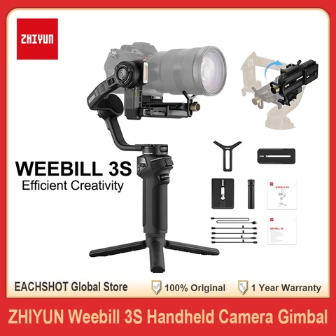 ZHIYUN Weebill 3S 3-осевая ручная камера профессиональный видеостабилизатор подвес Bluetooth управление для зеркальных беззеркальных камер