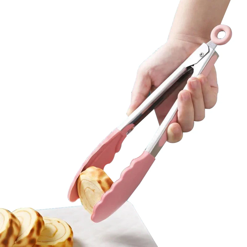 

Silicone Nylon Environmentally Friendly Stainless Steel Kitchen Food Bread Clip Baking Barbecue Multi-function Clip