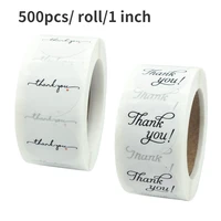 500pcs1 inch round thank you sticker seal labels stationery stickers for mailing supplies gift packaging decoration stickers