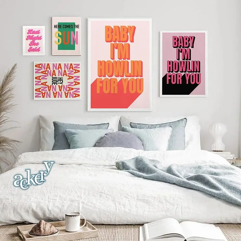 

Cartoon Canvas Painting Famous Lyrics Poster Wall Decor Color Picture Nordic Modern Wall Print Music Classroom Decor Artwork