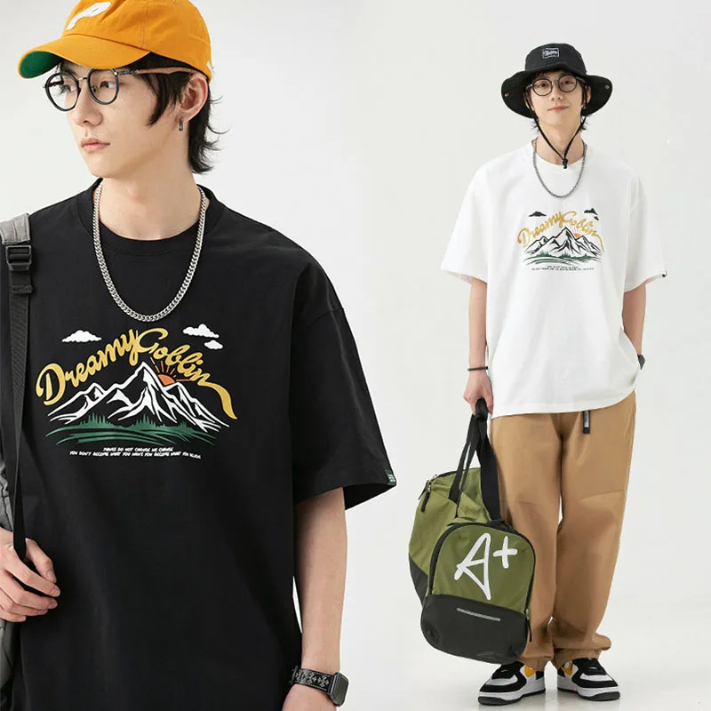 

High Street Printed T-Shirt Male Quality Cartoon Graphic Cotton Men Women Loose Short Sleeve T Shirt Oversized Tops Streetwear