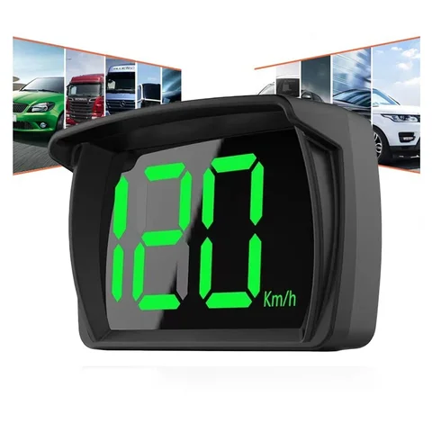 Универсальный автомобильный HUD проекционный дисплей GPS Hud цифровой спидометр большой шрифт измеритель скорости KMH для всех автомобилей грузовиков Plug and Play автозапчасти
